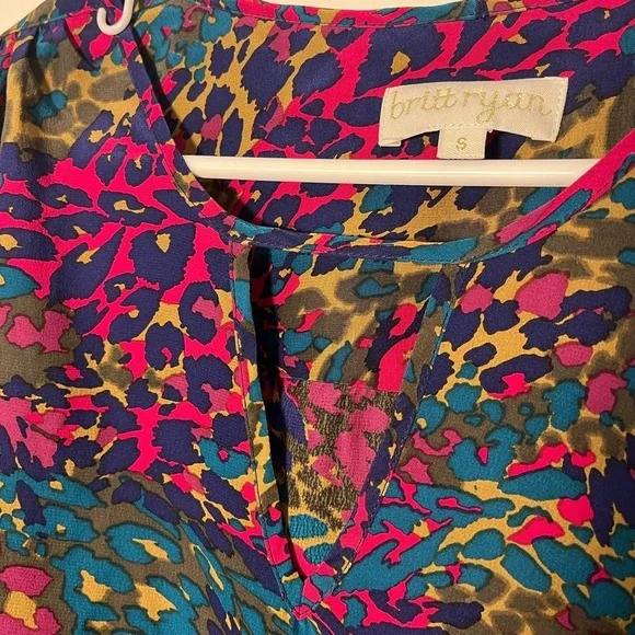 Britt Ryan Silk Printed Dress Size Small EUC - Picture 8 of 9